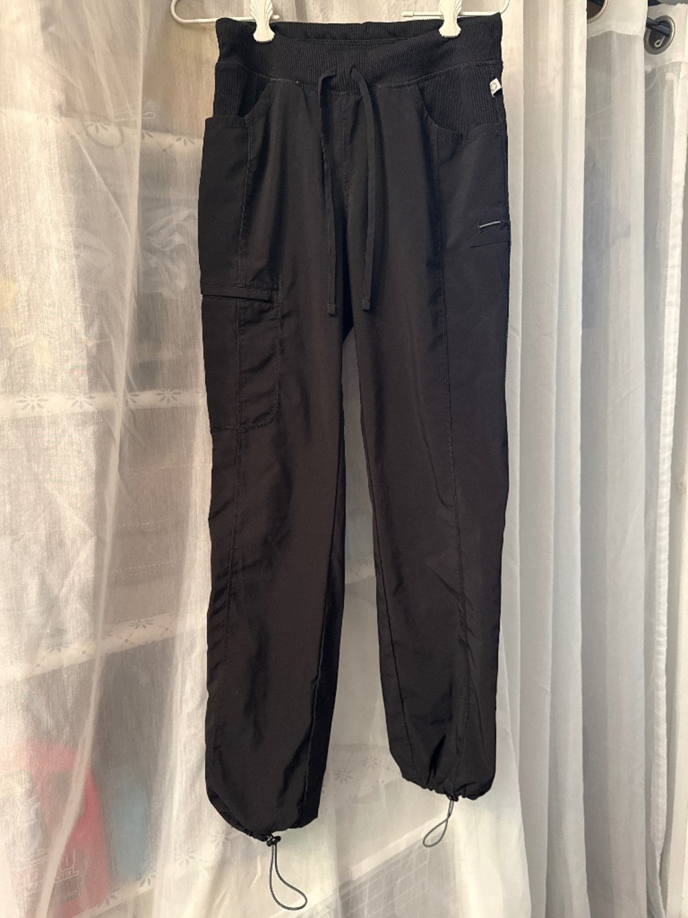 Black jogger scrub pants